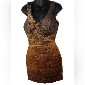 Ladies Brown and Gold Dress